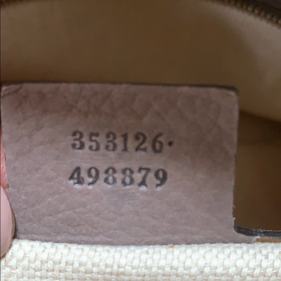 SOLD. NEW Gucci Taupe Suede GG Shoulder Bag - Picture 7 of 7